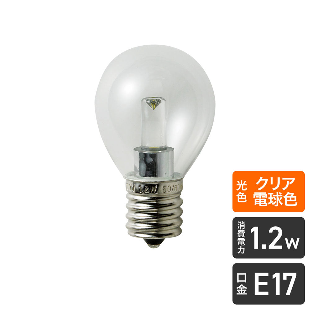 LDA1CL-G-E17-G456_1690900_LED装飾電球 S形ミニ球タイプ E17 クリア電球色相当_ELPA(エルパ・朝日電器)